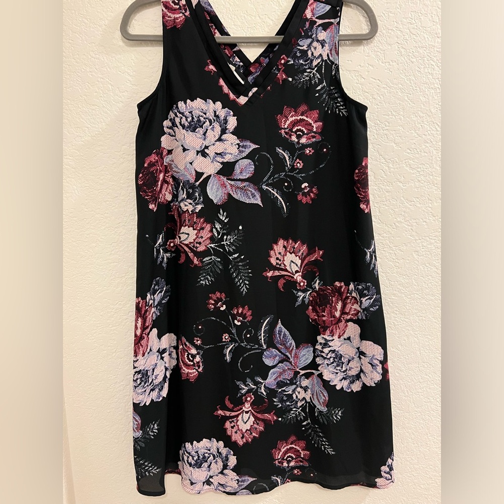 Preloved Black Floral Maurice’s Dress